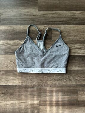 Nike Gray Heather Racerback Sports Bra